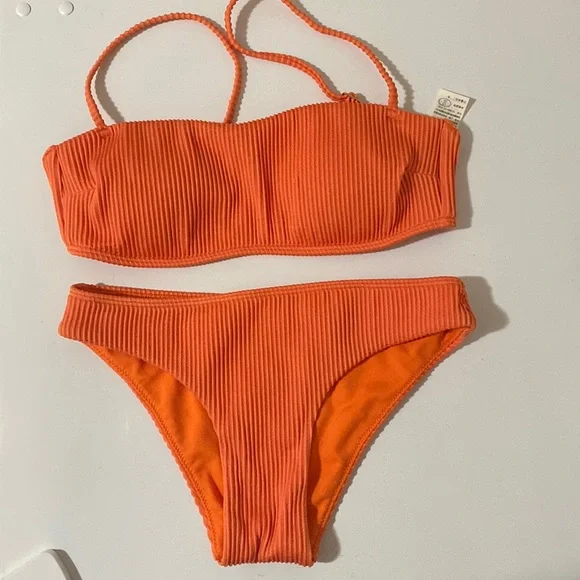 Hollister orange bikini hot sale